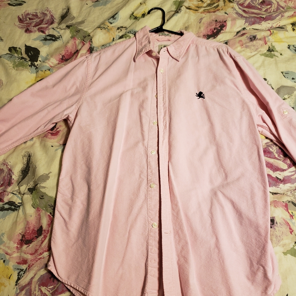 Express mens long-sleeved button down